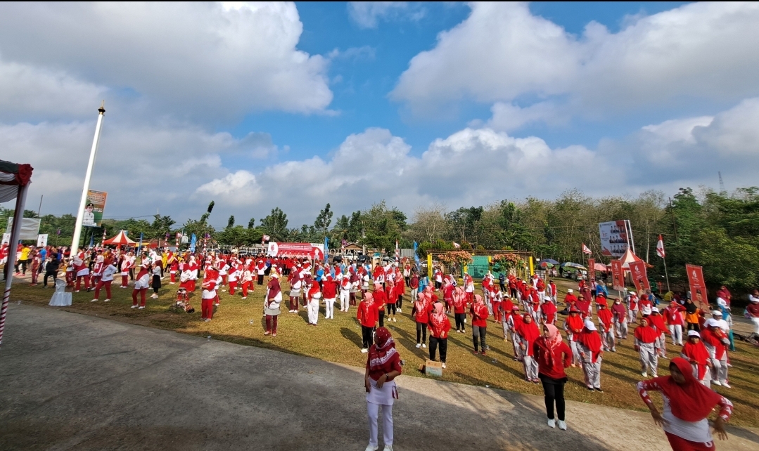 Kemeriahan HUT RI di Sungai Lilin, 500 Peserta Ikut Senam Bersama