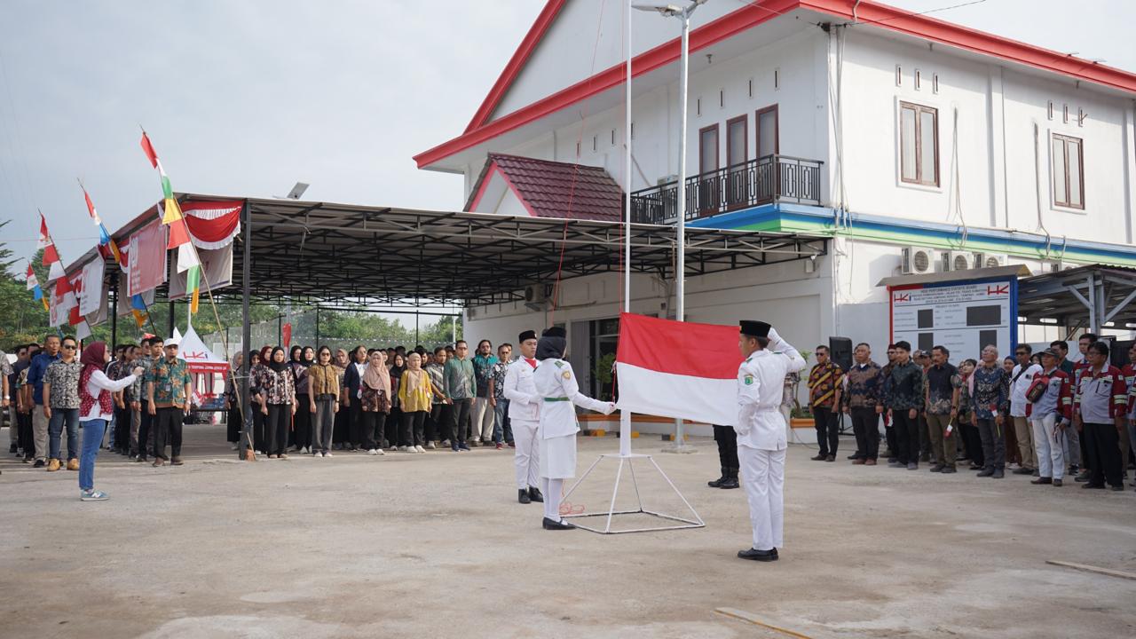HKI Gelar Upacara HUT ke-80 RI di Kantor Proyek Desa Peninggalan, Tekankan Semangat Nasionalisme