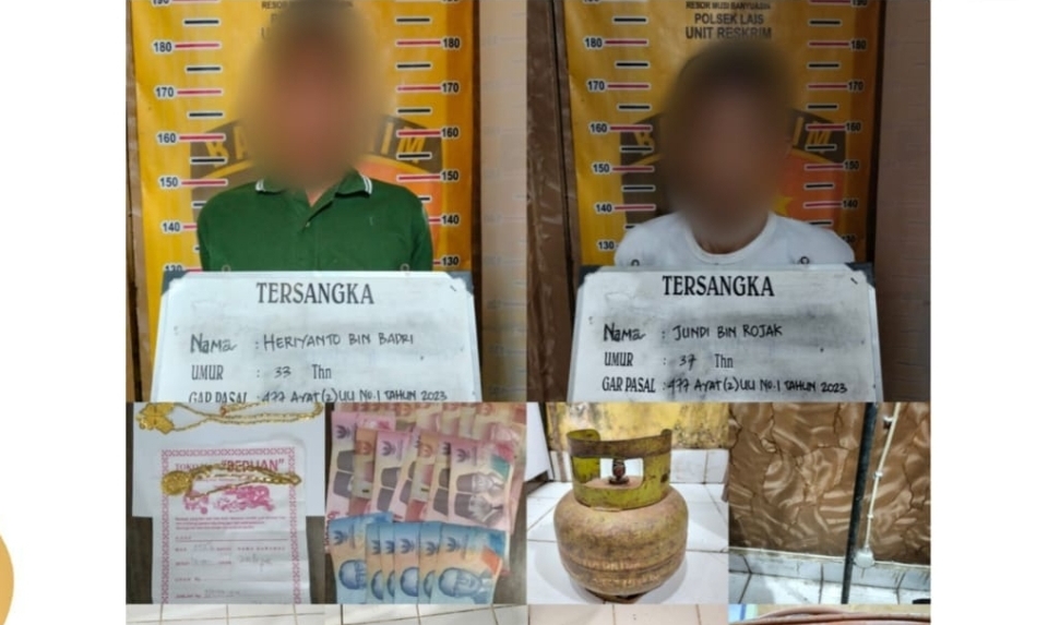 Gas LPG dan Emas Digondol Subuh Hari, Dua Pelaku Curanmor Rumah di Lais Dibekuk Kurang dari 24 Jam