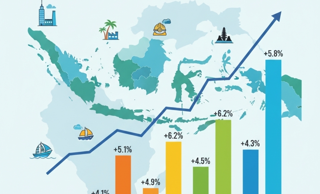 10 Provinsi Catat Pertumbuhan Ekonomi Tertinggi 2024, Sumsel Masuk Daftar Unggulan