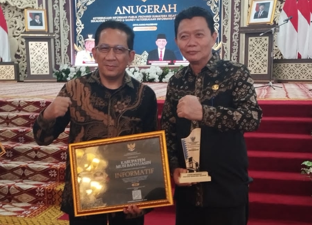 Skor 97,55! Pemkab Muba Masuk Kategori Informatif Tertinggi di Anugerah KIP Sumsel 2025
