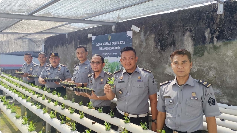 Dukung Ketahanan Pangan, Kalapas Sekayu Launching Budidaya Tanaman Hidroponik