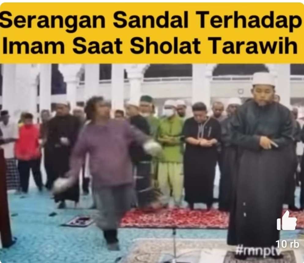 Viral, Video Diduga Kesal Bacaan Ayat Terlalu Panjang, Imam Dilempari Sendal