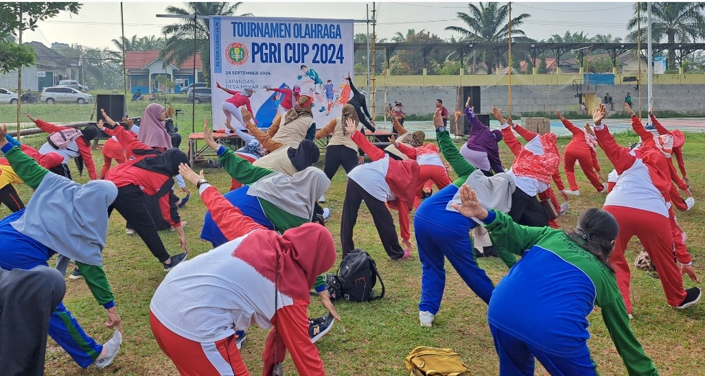 PC PGRI Sungai Lilin Gelar PGRI Cup, Diawali Senam Bersama, Diikuti Ribuan Guru