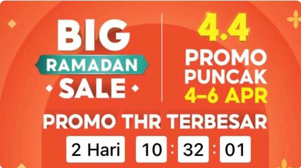 Siap-siap! Shopee Big Ramadhan Sale 4.4 Akan Tiba, Hadirkan Diskon Hingga Voucher Menarik