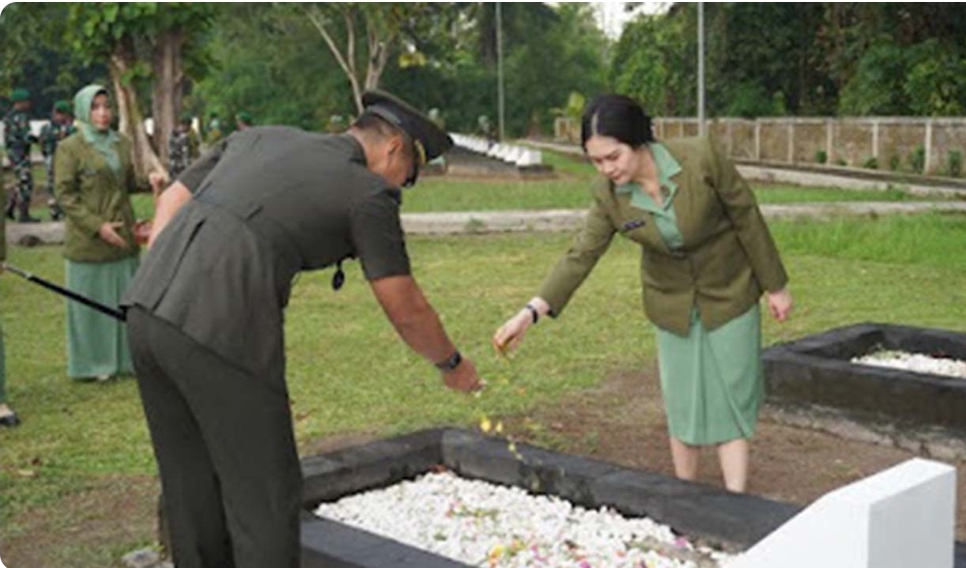 HUT TNI Ke-79 Tahun 2024, Kodim 0401 Muba Lakukan Ziarah Ke Taman Makam Pahlawan