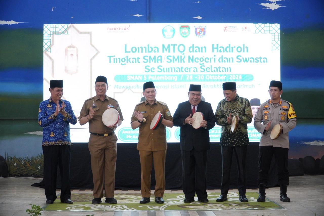 Cetak Generasi Emas,  Pj Gubenur  Elen Setiadi Buka Lomba MTQ dan Hadroh Tingkat SMA/SMK Se-Sumsel