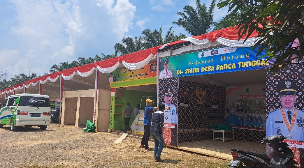 Beberapa Hari Jelang Pembukaan Sungai Lilin Expo, Peserta Mulai Membuat Stand 