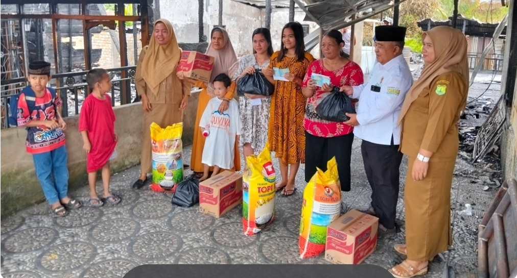 Respons Cepat BAZNAS Muba Bantu Korban Kebakaran di Soak Baru Sekayu