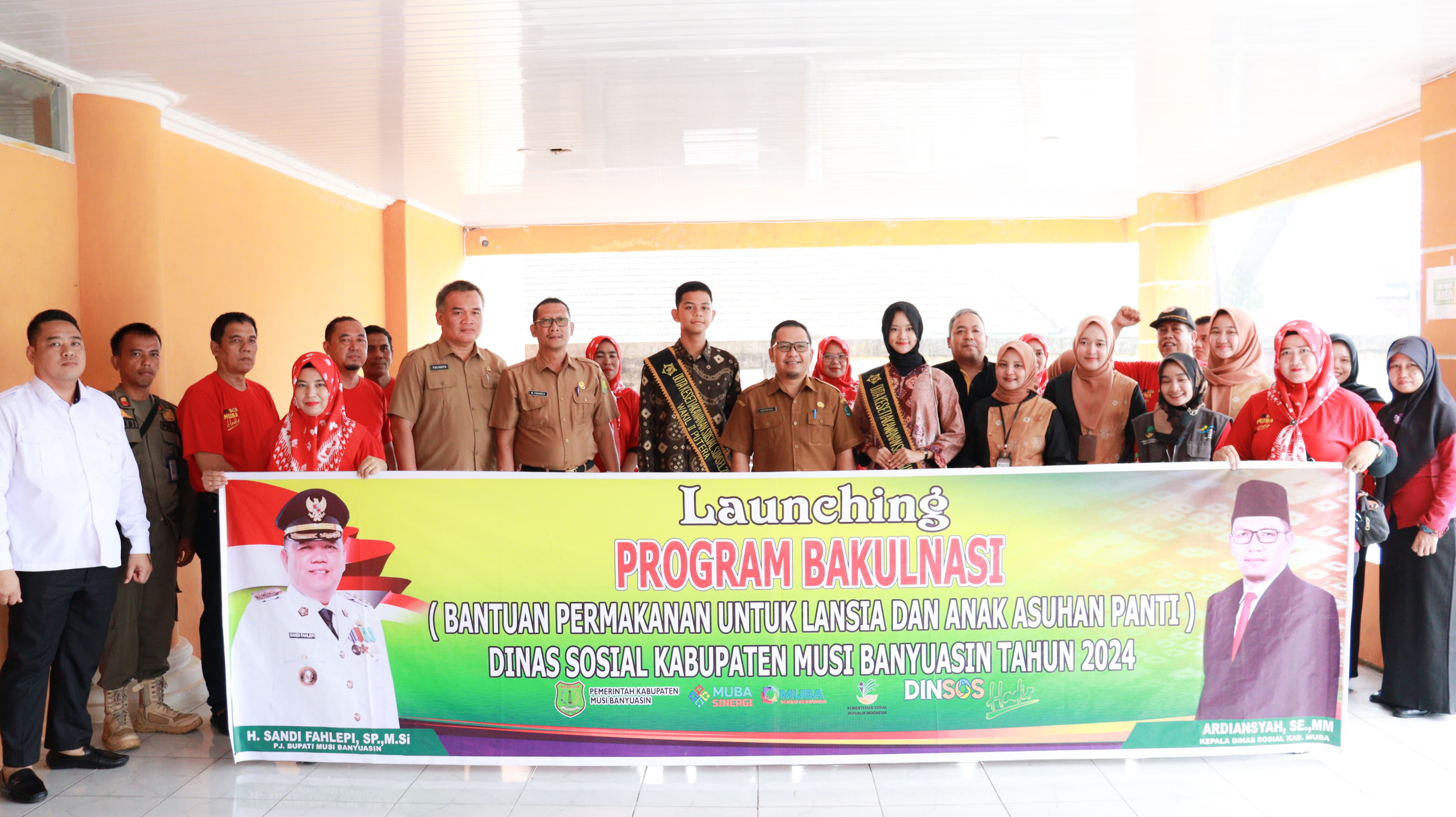 Program 'Bakul Nasi' Dinsos Muba, Para Lansia dan Anak Panti Tinggal Duduk Manis Terima Makan Siang 