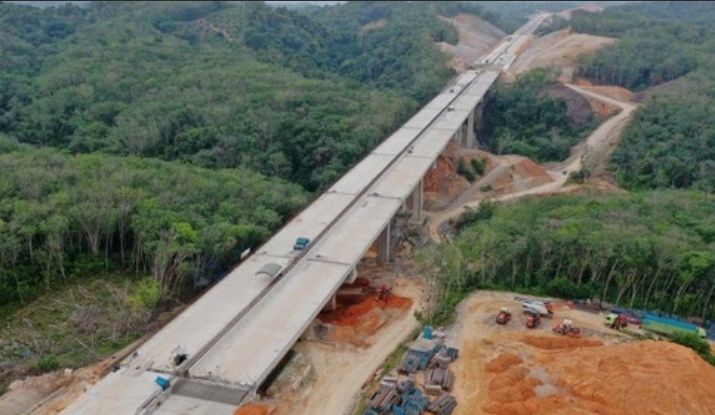 Dibangun Jembatan Layang, Pemandangan Indah Tersaji di Tol Bengkinang - Koto Kampar