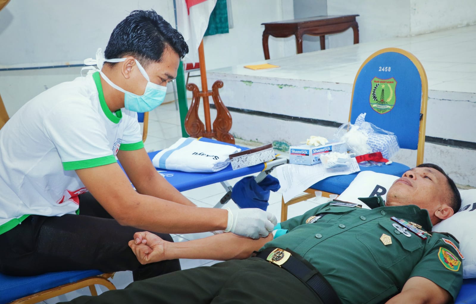 Sambut Hari Juang TNI-AD Ke-78, Kodim 0401/Muba Gelar Baksos Donor Darah