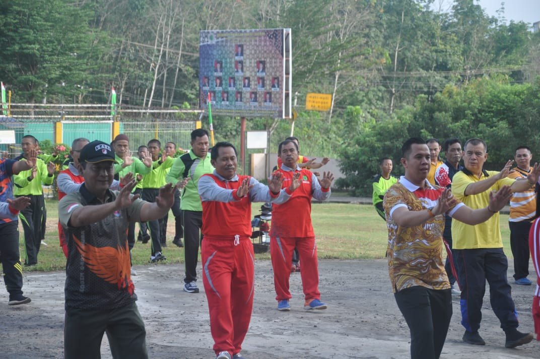 Meriahkan HUT RI, Gelar Senam Sehat lintas Sektoral 