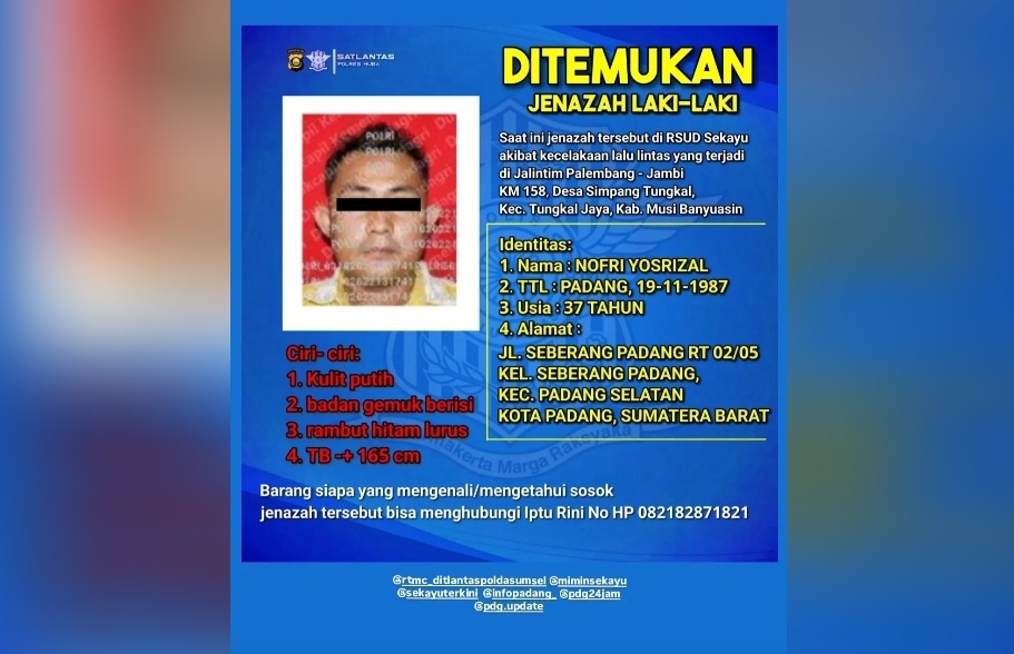 Identitas Sopir Mobil Calya yang Meninhgal Kecelakaan Usai Hilang Akhirnya Diketahui