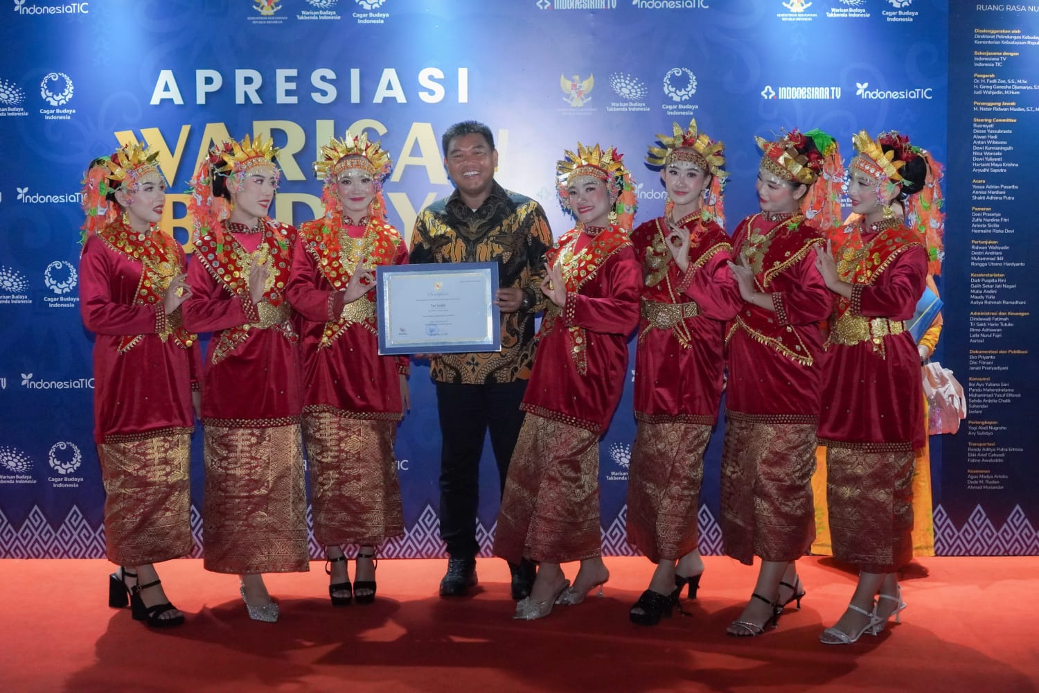 Membanggakan, Tari Setabik Musi Banyuasin Terima Sertifikat Warisan Budaya Indonesia 2024