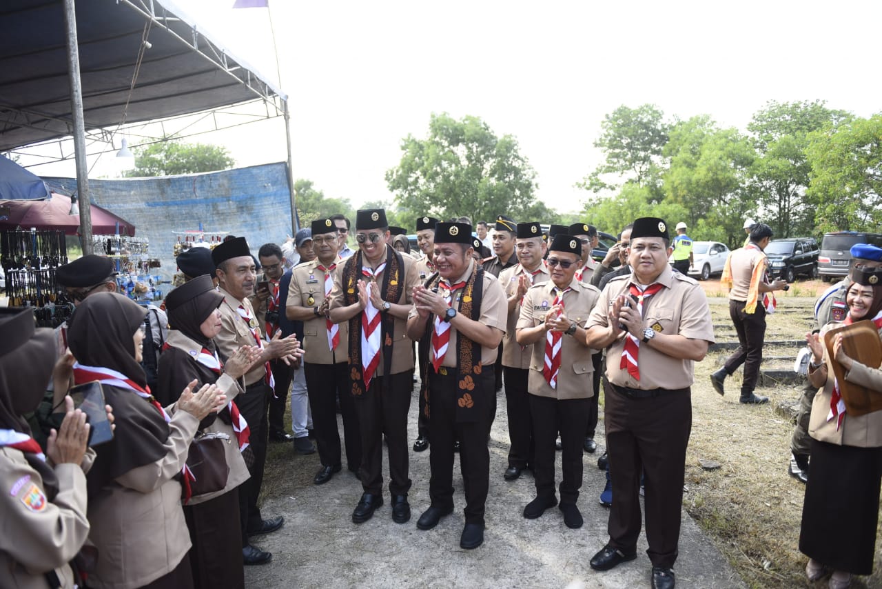 Gubernur Sumsel Hadiri Perkemahan Temu Karya Pramuka Madrasah, Ajak Peserta Sosialisasi GSMP 