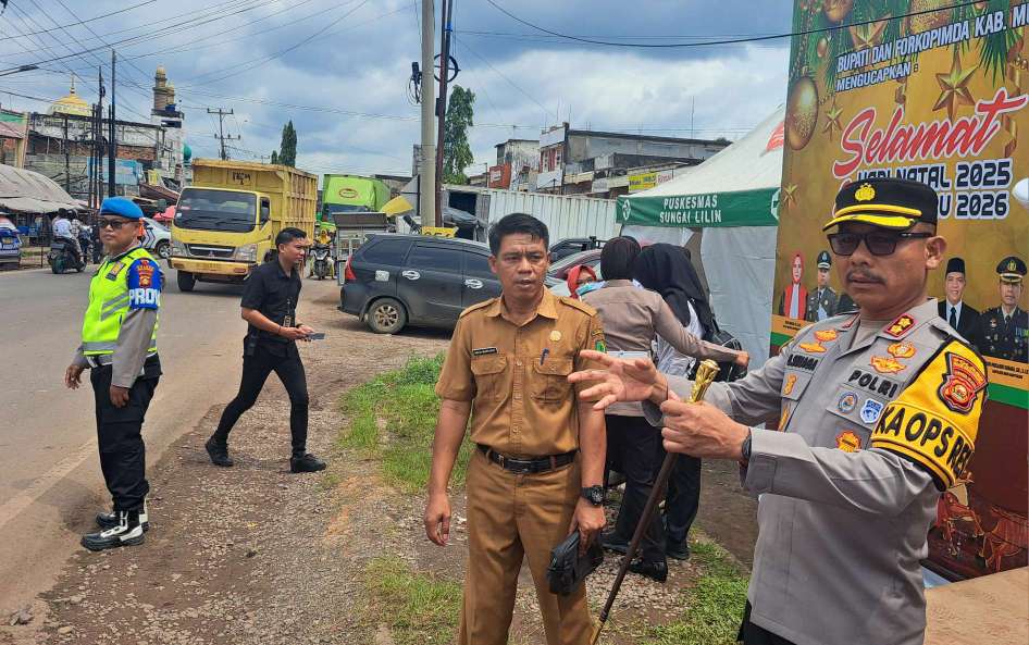 Kapolres Muba Pastikan Kesiapan Pos Pengamanan Nataru 2026 di Jalintim Palembang–Jambi