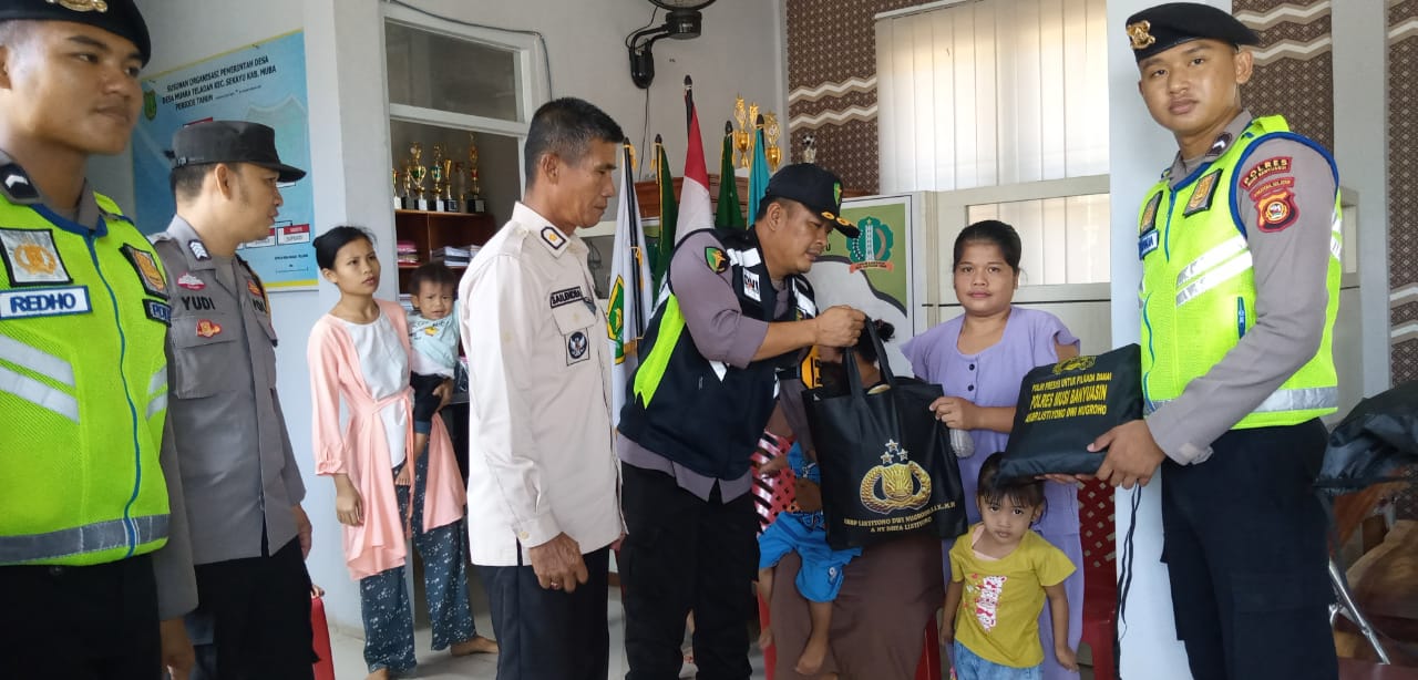 Tim Gabungan Polres Muba Kunjungi Anak Stunting di Kota Sekayu