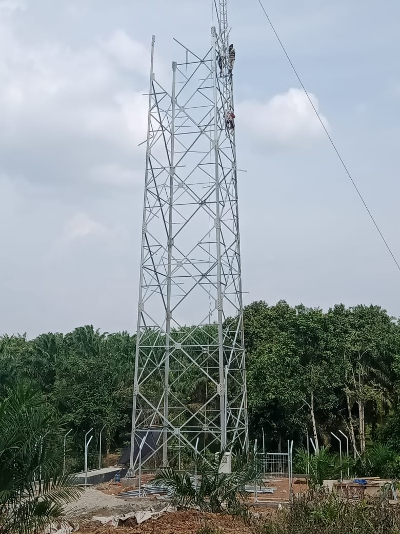 Atasi Blank Spot, Desa Beji Mulyo di Bangun Tower Provider