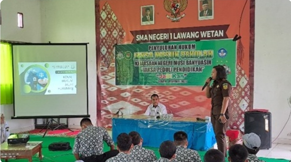 Kunjungi SMK N 1 Lawang Wetan, Kejari Muba Lakukan Penyuluhan Bahaya Penyelahgunaan Narkoba dan Cyber Bullying