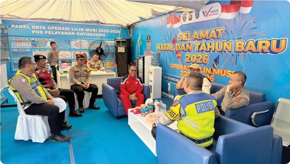 Arus Kendaraan di Exit Tol Kayuagung Ramai Lancar Saat Libur Nataru, Pos Pelayanan Beroperasi 24 Jam