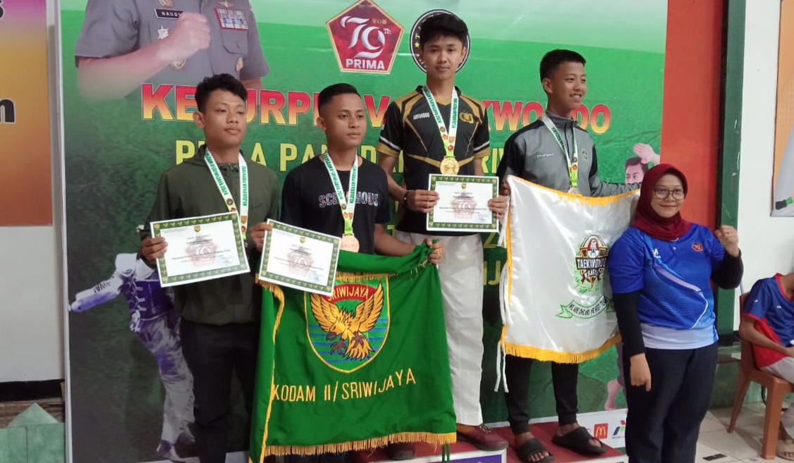 Personil Polres Muba Raih Medali Emas, Kejuaraan Taekwondo Piala Pangdam II Sriwijaya