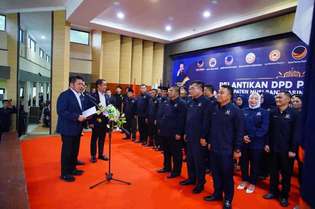 H Herman Deru Resmi Lantik H Toha Tohet Sebagai Ketua NasDem Muba 2025–2029