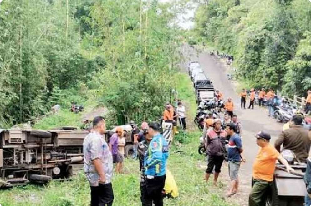 Bus Bawa Rombongan Majlis Taklim dari Palembang, Kecelekaan di Pagaralam