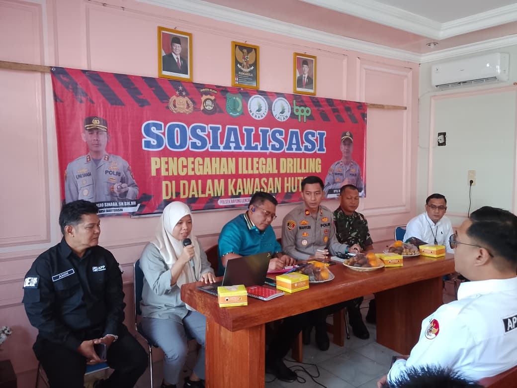 Polsek Bayung Lencir Gelar Sosialisasi Cegah Illegal Drilling di Kawasan Hutan