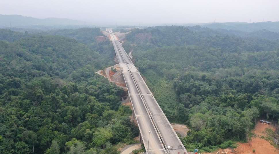 Terdapat Jembatan Layang, Pemandangan Indah Disuguhkan di Ruas Tol Bengkinang - Koto Kampar