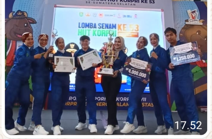 Keren!! Tim Korpri Muba Raih Double Winner Lomba Senam KORPRI