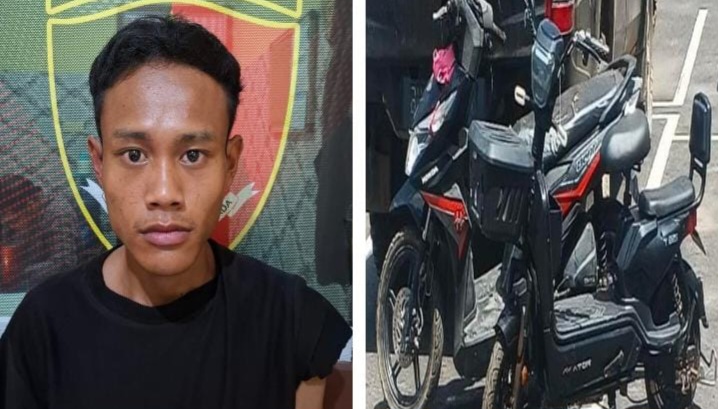 Diduga Nyolong Motor Listrik, Warga Sukamaju Diamankan