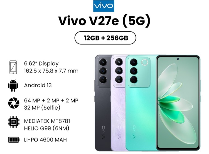 Turun Harga! Vivo V27e dengan Penyimpanan Hingga 256GB Ternyata Segini Harga Terbarunya