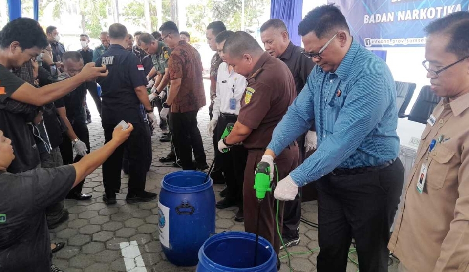 BNNP Sumsel Musnahkan 8,5 Kg Sabu, Hasil Penangkapan di Sungai Lilin, Milik Jaringan Sekayu-Betung