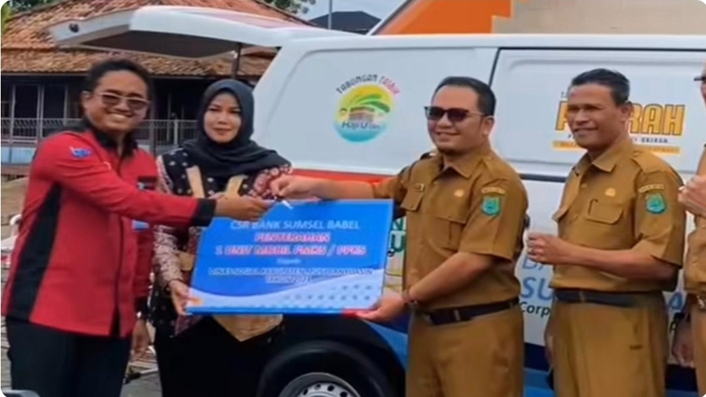 Dinsos Muba Terima Bantuan CSR Kendaraan Operasional dari Bank Sumsel Babel