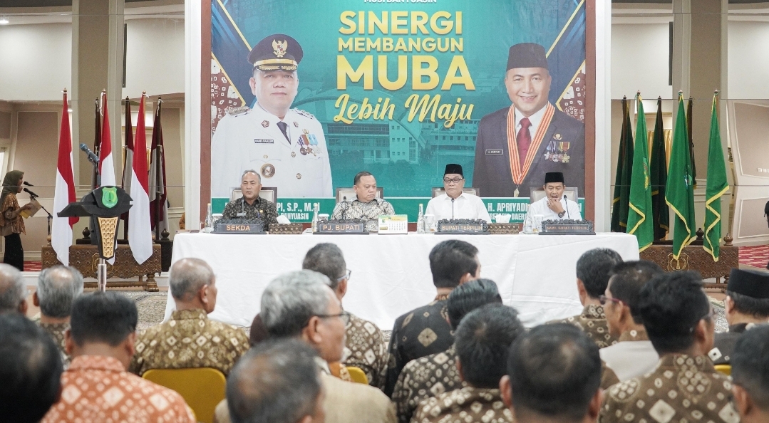 Rapat keberlanjutan Kepemimpinan Muba bersama Bupati dan Wakil Bupati Muba Terpilih Periode 2025-2030 