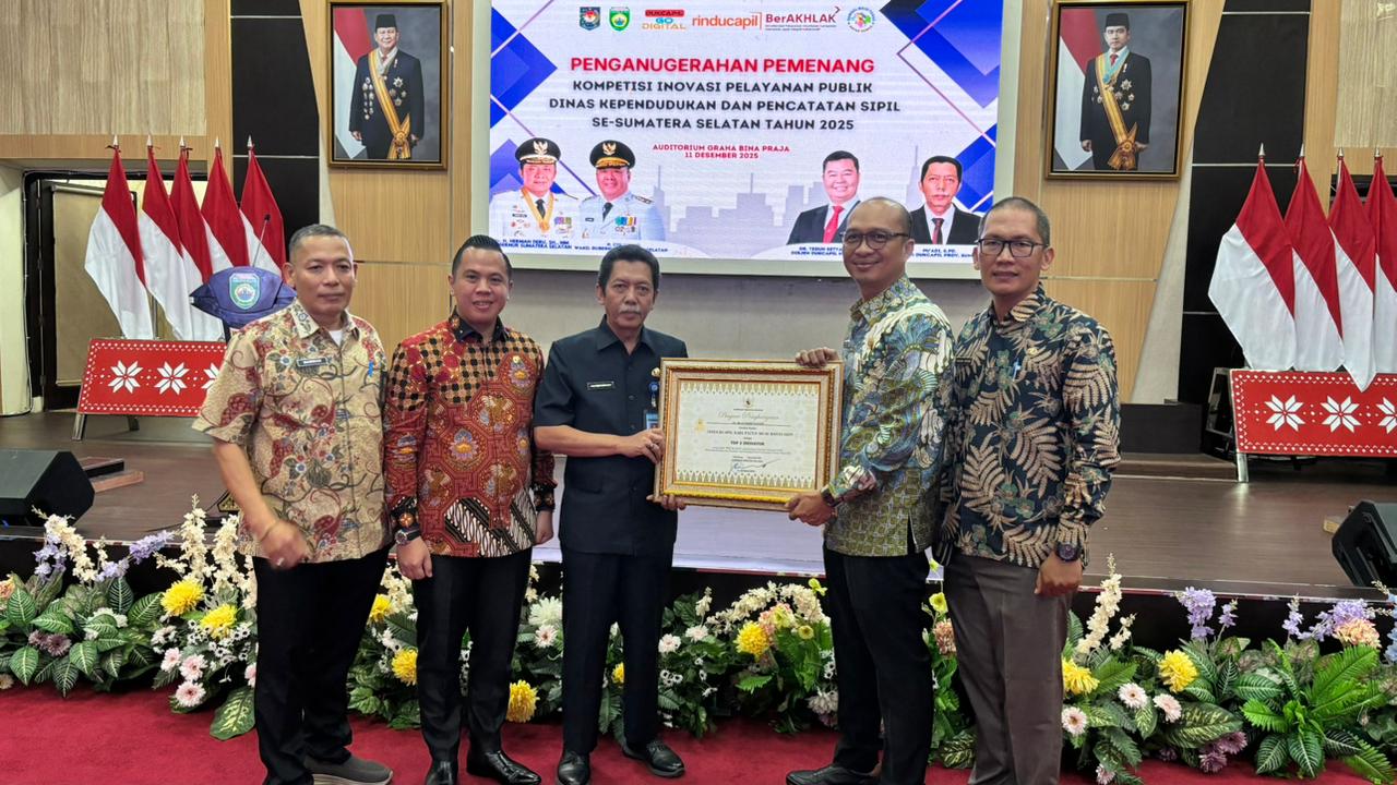 Disdukcapil Muba Masuk Top 3 Inovator Pelayanan Publik se-Sumsel Berkat Program 'PELUK JAUH'