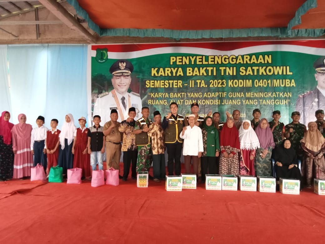 Karya Bakti TNI, Pemkab - Kodim 0401 Muba, Bangun Jalan Desa Ulak Embacang 