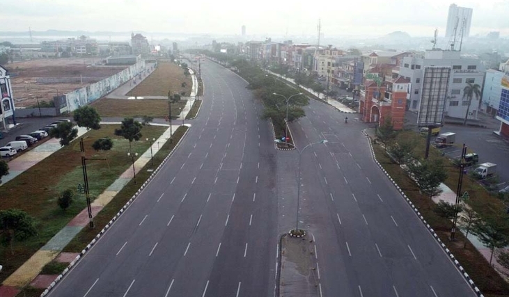 Inilah Jalan Dalam Kota Paling Lebar di Sumatera, Dekat Dengan Singapura, Mirip Tol