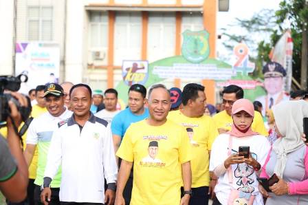 Ratusan Pemuda BayLen Jalan Santai Bareng Pj Bupati Apriyadi