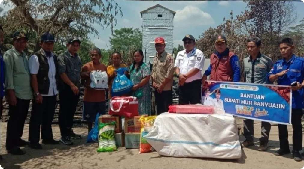 Kebakaran Hebat di Bayung Lencir! Pemkab Muba Gerak Cepat Salurkan Bantuan untuk Warga Desa Kepayang