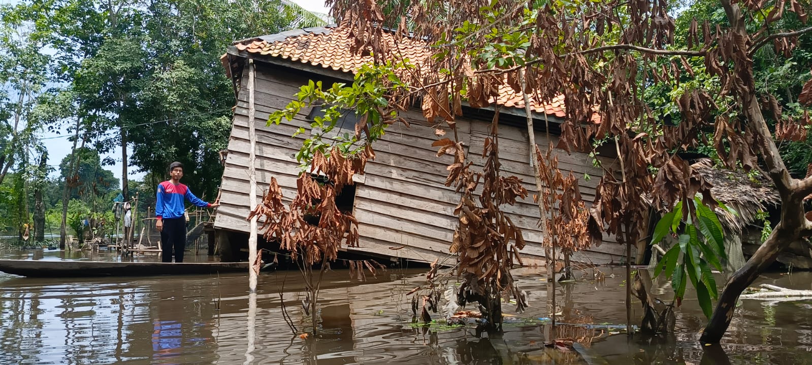 Tergenang Air, Satu Rumah di Kecamatan Lais Roboh
