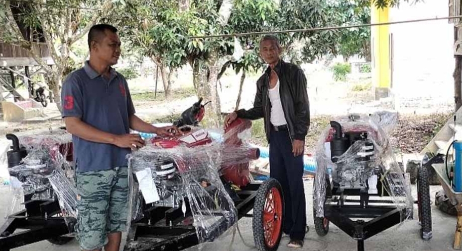 Kelompok Tani di Desa Jud 1 Sanga Desa Dapat Bantuan 3 Unit Pompa Air, Bisa Bantu Atasi Kekeringan Sawah