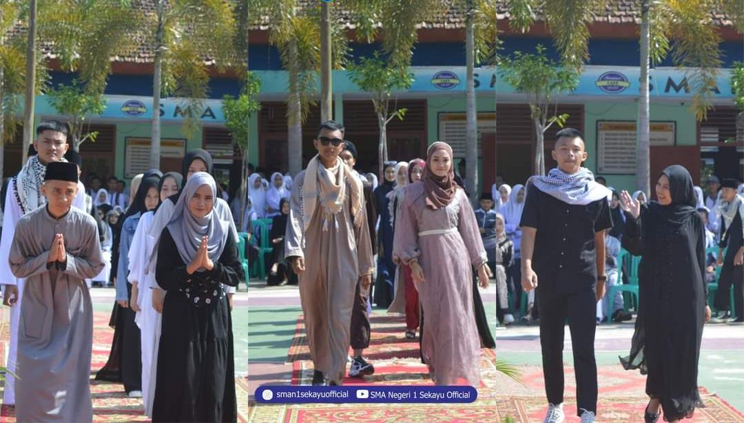 SMA N 1 Gelar Lomba Fashion Show Baju Muslim, Peringati Isra' Mi'raj 