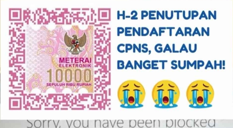 Pembelian E-Meterrai Menjadi Keluhan Pedaftar CPNS 2024, Sudah 3 Hari Tak Kunjung Bisa 