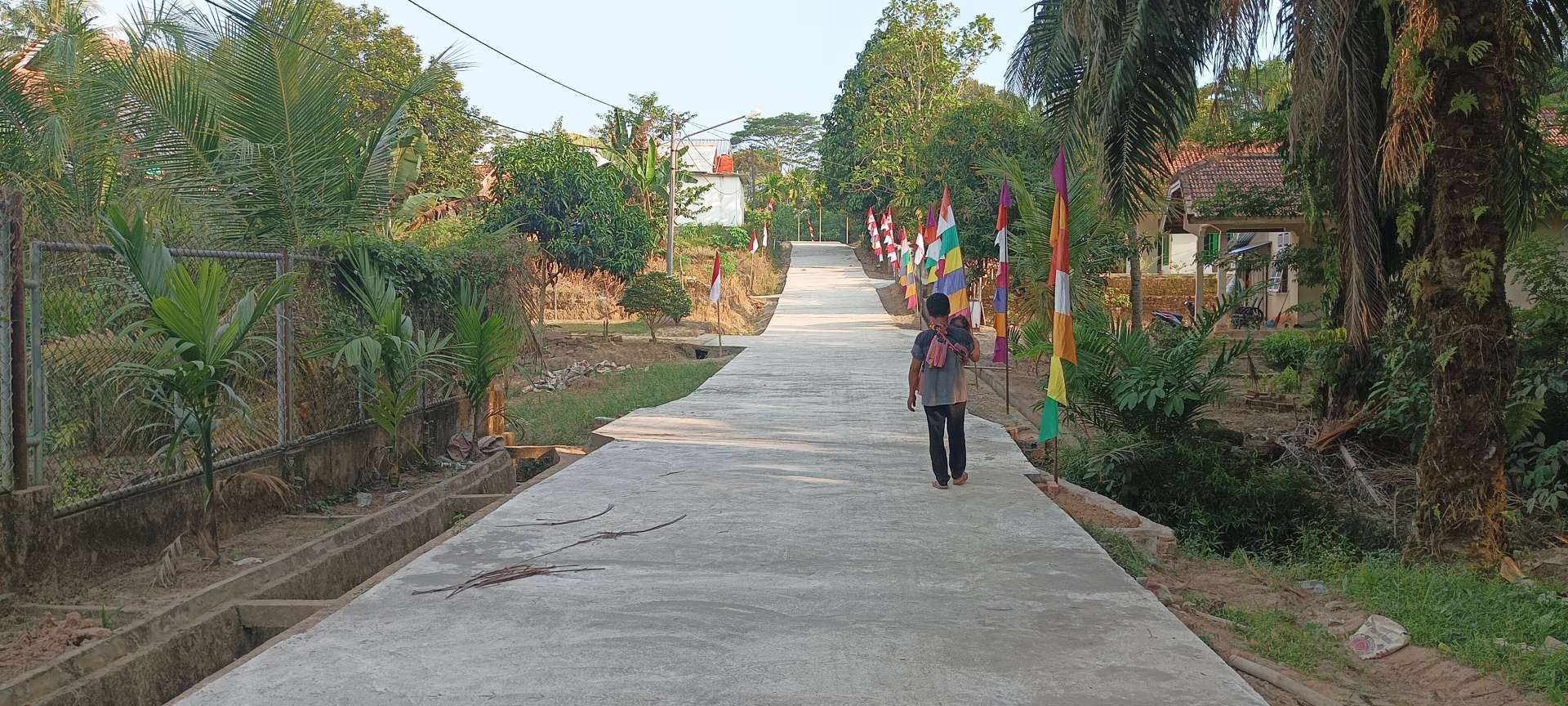 Melalui Dana Desa, Pemdes Sukadamai Baru Cor Beton Jalan Pemukiman