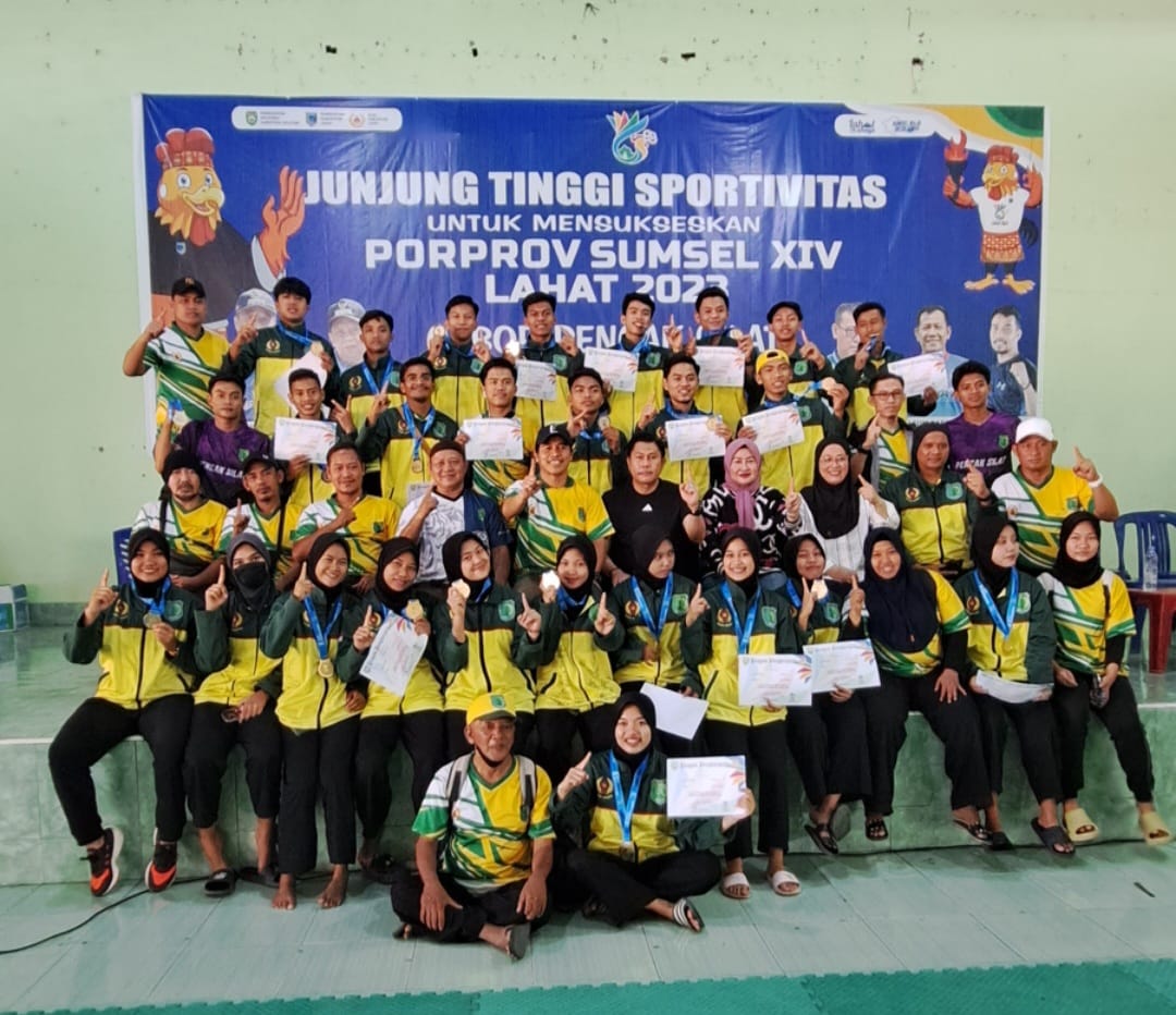 Raih 15 Medali Emas, Atlet Cabor Pencak Silat Muba Juara Umum Porprov Sumsel