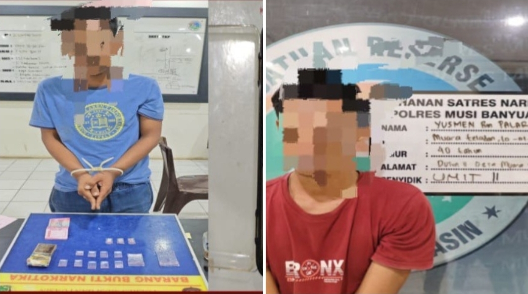 Satresnarkoba Polres Muba Ringkus Dua Pengedar Sabu di Dua Lokasi Berbeda