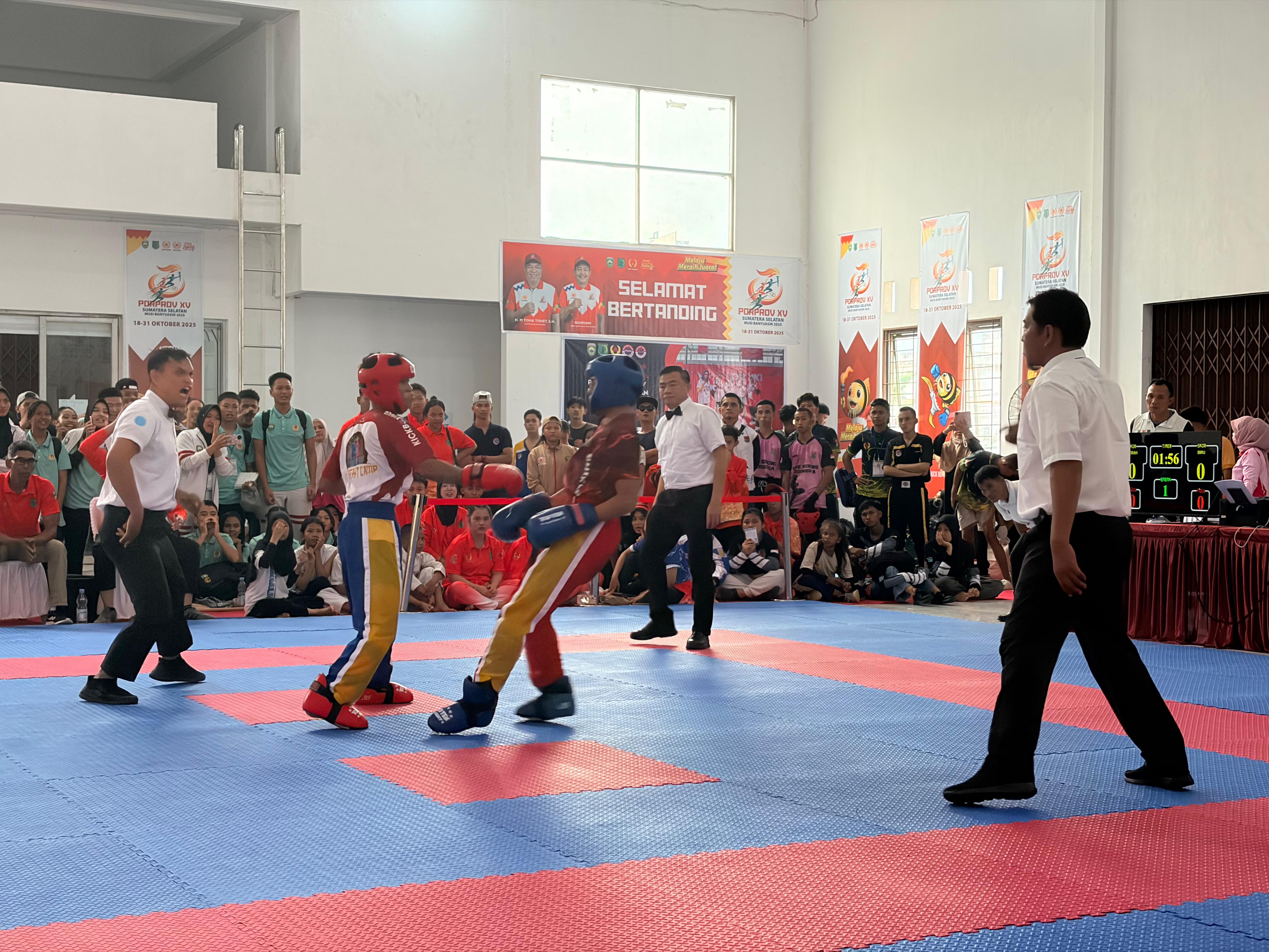 Hari Pertama Cabor Kick Boxing Porprov XV, Kontingen Muba Langsung Borong Medali Emas
