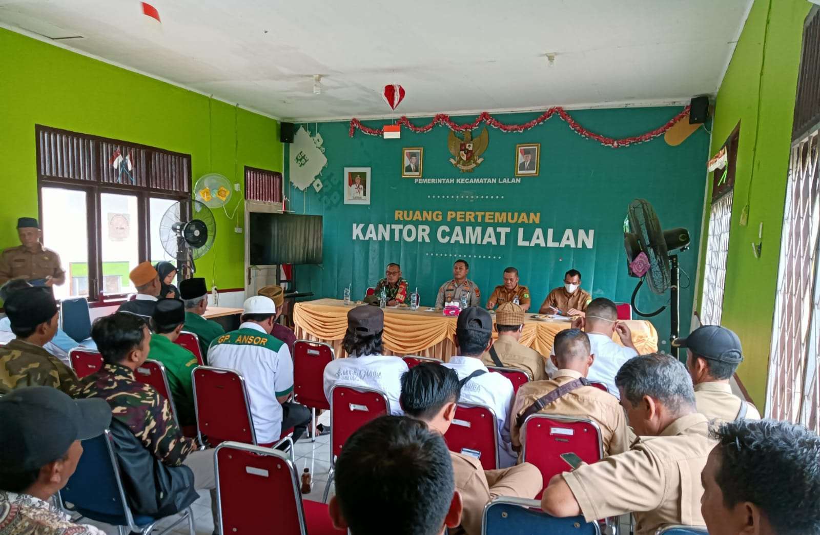 Upaya Pencegahan, Forkopimcam Lalan Gelar Rakor dan Sosialisasi Karhutlah